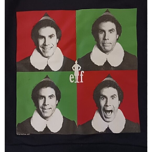 Treasure & Bond Kids M (8-10) Elf Graphic Sweatshirt Black - Picture 3 of 5